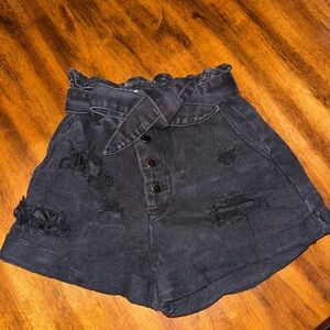 Black Jean shorts